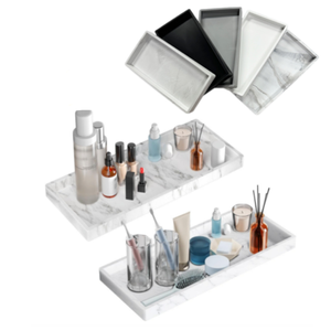 Tùy chỉnh Silicone Vanity khay đá cẩm thạch trắng Countertop lưu trữ dresser đồ trang sức vòng món ăn chủ Silicone phục vụ Khay lưu trữ khay - Product Image 2