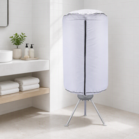 Séchoir à linge électrique multifonction 850W, ventilé, pliable, autoportant pour dortoir et appartement