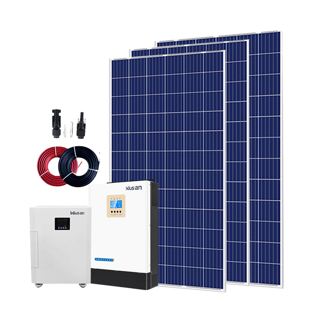 5kW-10kW Off-Grid Solar Power System MPPT LiFePO4 Battery Hybrid Inverter 15KWH 30KWH Home Solar Energy Storage Kit