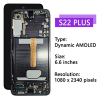 Écran tactile OLED LCD avec cadre pour S22+/S22PLUS/S906, haute luminosité, réparation de téléphone portable, remplacement, garantie 1 an