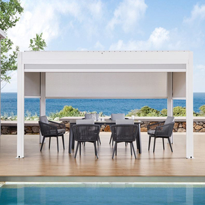 Tetto con feritoie <span class=keywords><strong>in</strong></span> alluminio impermeabile automatico per <span class=keywords><strong>balcone</strong></span> del cortile del Patio-<span class=keywords><strong>tettoia</strong></span> Pergola motorizzata per spazi esterni - Product Image 2