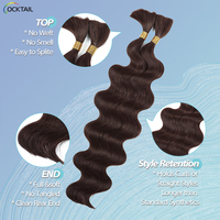 Extensions de cheveux en vrac Futura Fiber Body Wave pour tressage, cheveux synthétiques Boy Wave sans trame pour tresses bohèmes