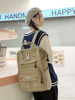 Mochila Unisex de Nailon para Secundaria, de Alta Gama, Transpirable, Impermeable, Antirrobo, con Cierre de Cremallera Resistente