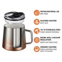 Tasse à café isotherme réutilisable simple et moderne avec couvercles pour le bureau – Vente en gros fabricant