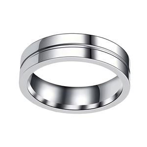 Anello Nuziale in Tungsteno Stile Monogroove Color Oro e Argento per Uomo, Gioielleria Fine - Product Image 6