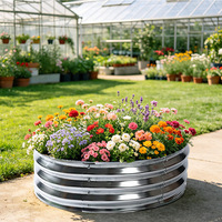 Jardinière surélevée moderne en acier galvanisé de 2 pieds carrés - Bac à légumes et herbes durable pour l'extérieur