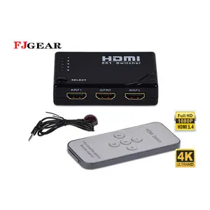 Fjgear Nhà Máy Bán HDMI Switcher Với IR Điều Khiển Từ Xa Hỗ Trợ 4K/5 Port/5 Trong 1 Out/1080P/HD