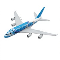 Modèle d'avion A380 en alliage moulé sous pression à l'échelle 1:400 de 16 cm, fourni par l'usine, compagnie aérienne ANA Turtle, avec support, pour les 14 ans et plus