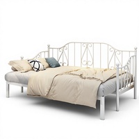 Canapé-lit télescopique pliable avec cadre en fer, lit double multifonctionnel pliable pour chambre à coucher, utilisation pour enfants