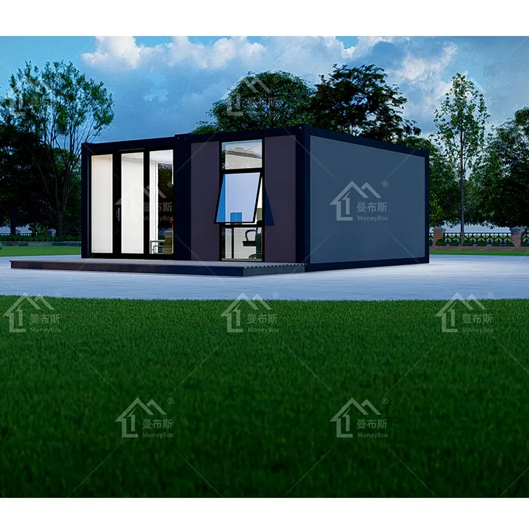 मनीबॉक्स कंटेनर फ्लैट पैक हाउस, लोकप्रिय पूर्वनिर्मित वियोज्य नए सस्ते मोबाइल घर, रहने के लिए तैयार