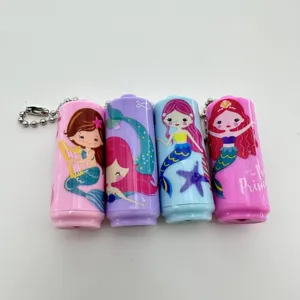 Custom Logo New Products Led Lighting Keychain UV Printing Mermaid Lighting Keychains For Little Girls