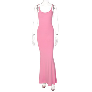Ohsisa primavera nuevo Casual sin mangas de cintura alta Slim-Fit Sling vestido para Mujeres Europeas americanas Kardashian para gasa verano - Product Image 6