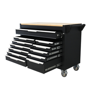 Premium Garage Workshop <b>Rolling</b> <b>Tool</b> Cabinet with 12 Lockable Drawers and Wooden Top - Product Image 5