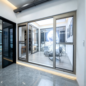Ventana Corredera de Aleación de Aluminio de Tres Vías, Impermeable e Insonorizada, para Balcón - Product Image 1