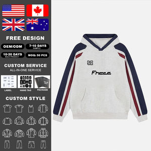 Sudadera con Capucha KingSen OEM para Hombre, Invierno, 100% Algodón, Felpa, Estilo Holgado, Bloques de Color, Estampado Digital, Bordado, Hip Hop - Product Image 2