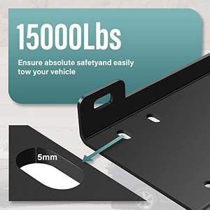 <span class=keywords><strong>Support</strong></span> de treuil universel 10 x 4 1/2 en acier noir pour <span class=keywords><strong>attelage</strong></span> de remorque, berceau de treuil de récupération de 2 pouces, accessoires extérieurs - Product Image 2