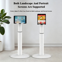 Soporte de Suelo Magnético para Tablet CASEMIMI, de Acero Laminado en Frío, Ajustable en Altura, con Cableado Integrado, Soporte Independiente