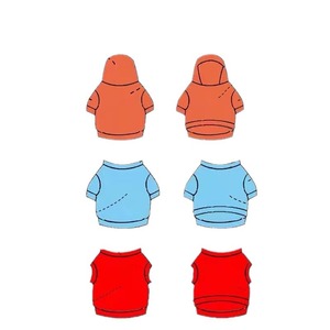 Sudadera con capucha para mascotas, ropa personalizada con estampado de poliéster para otoño e invierno, diseño bonito para perros, rosa, amarillo, verde, azul, rosa claro - Product Image 2