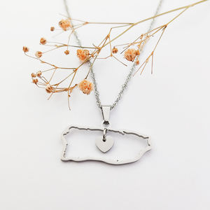 Kolye paslanmaz çelik takı porto riko Charm kolye Charms kalp kolye kolye hediyeler kadınlar için - Product Image 1