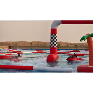 Pista de Carreras de Go-Karts Inflable Personalizable con Barreras Modulares |   Pista de Carreras Flotante Comercial para Grandes Parques Acuáticos - Product Image 3