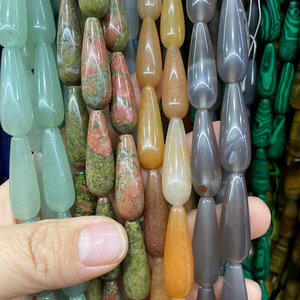 10*30mm Long Water <strong>Drop</strong> Natural Stone Agate Amethyst Crystal <strong>Beads</strong> for DIY Jewelry Making Earrings Necklace Bracelet Smooth <strong>Drop</strong> - Product Image 5