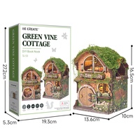 IIECREATE Book Nook SL-53, échelle 1:24, en bois, pour kit de bricolage, puzzle 3D pour adultes