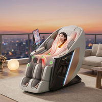 Fauteuil de massage de luxe en cuir à double moteur 2026 L858A avec technologie zéro gravité pour massage shiatsu complet du corps