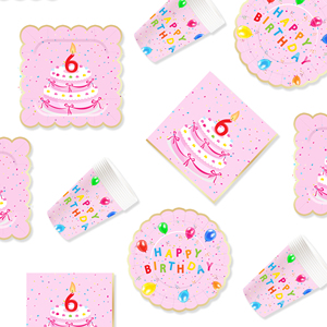 DAMAI - Artículos para Fiestas de Cumpleaños, Platos Negros y Dorados de 300 GSM, Servilletas Azules, Recuerdos para Fiestas de Cumpleaños, para 8 Personas - Product Image 3