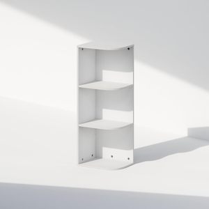 Estantería Esquinera de Tres Niveles para Organizar y Almacenar en el Hogar, Oficina o Sala de Estar, Estilo Moderno y Minimalista - Product Image 3