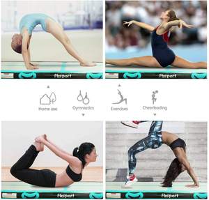 Tapis de gymnastique gonflable Airtrack, nouveau design, pour la gymnastique, <span class=keywords><strong>3m</strong></span>, 4m, 5m, rose, noir, jaune, couleurs et tailles personnalisées - Product Image 6