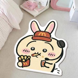 Jiyka Wow Chiikawa dormitorio cabecera Linda alfombra gruesa Cachemira pie Mat sala de estar sofá piso Mat Anime derivados - Product Image 5