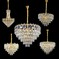 Lustre d'intérieur de décoration moderne personnalisé lumières en cristal éclairage de luxe lampe en cristal lustre suspendu lampes suspendues
