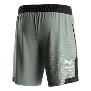 Shorts de combat double couche à compression, soutien musculaire, séchage rapide et respirant, coupe haute fendue pour des performances explosives - Product Image 4