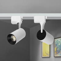 Projecteur LED sur rail 30W moderne de haute qualité pour centres commerciaux, boîtier en aluminium, anti-éblouissement, fonction dimmable, 30 000 heures