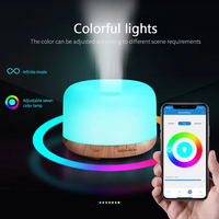 LEDEAST TUYA WiFi 500ml APP Télécommande avec veilleuse LED Humidificateur d'air Diffuseur d'arômes