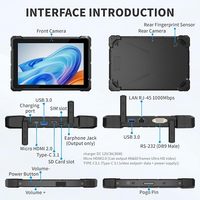 Tablette robuste Windows J4105 10,1 pouces 1280x720 Win 11 Pro 8 Go de RAM/128 Go de ROM Écran tactile HDMI2.0 PC d'extérieur 4G LTE GPS 8000 mAh