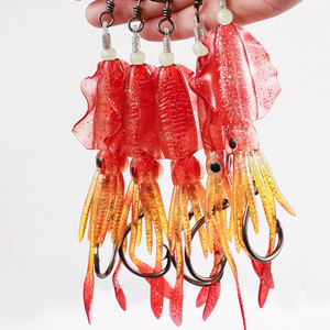 Deep Drop High Carbon Steel Deep Sea Squid Lure Fishing Rig with Tuna Hook 16/0 for Snapper &amp; <strong>Bass</strong> - Product Image 2