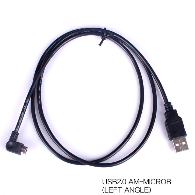 Cheap Micro Usb Cable 90 Degree Left Angle Micro USB 2.0 Data Charging Cable 2m Length for Android Mobile Fast Charging Use