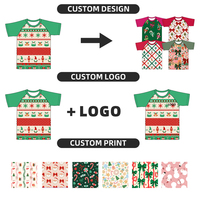 Lot de T-shirts Raglan Premium en Bambou et Spandex à Manches Courtes pour Filles et Enfants, Idéaux pour les Fêtes et les Aires de Jeux