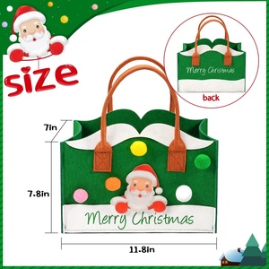 Bolsa de regalo de fieltro reutilizable para niños, suministros de fiesta de <span class=keywords><strong>Navidad</strong></span> personalizados de fábrica, con asas - Product Image 2