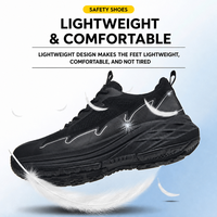 Chaussures de sécurité non métalliques à embout de protection, tige en maille respirante, légères, résistantes aux glissades et aux perforations pour la construction et l'industrie