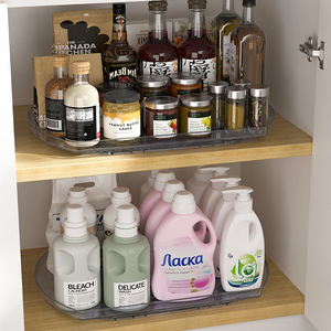 ZX, nuevo diseño, Lazy Susan 360, bandeja giratoria, refrigerador acrílico, almacenamiento transparente, tocadiscos ovalado, nevera, organizador de cocina - Product Image 4