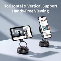 Support de téléphone magnétique pour voiture à ventouse verrouillable, pliable, avec anneau de maintien, rotatif à 360°, support horizontal et vertical, logo personnalisé OEM