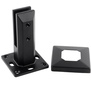 Barandilla de Vidrio Ajustable <span class=keywords><strong>Autran</strong></span> 2205 de Acero Inoxidable Negro Mate para Piscina, Villa, 8 Años de Garantía, 10-12mm, Fácil Instalación DIY - Product Image 3