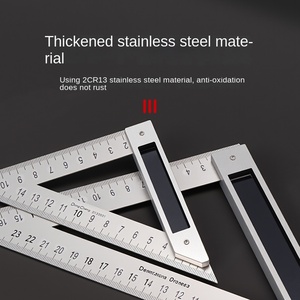 <span class=keywords><strong>Équerre</strong></span> carrée en acier inoxydable Dongcheng, niveau d'angle droit, <span class=keywords><strong>triangle</strong></span> de mesure à 90 degrés, rapporteur multifonctionnel pour charpentier - Product Image 3