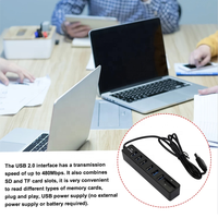 Adaptateur de bureau pour ordinateur portable, hub usb 4 en 1, HUB USB 2.0 externe, chargeur de répartiteur USB à 4 ports pour ordinateur portable