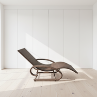 Chaise longue d'extérieur moderne en aluminium et osier avec garantie de 2 à 3 ans pour salon, parc et immeuble de bureaux
