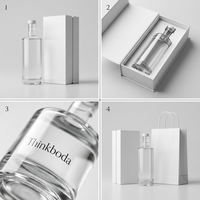 Flacon compte-gouttes en verre ambré poli de 100 ml pour sérum, huile essentielle, crème, parfum, soins de la peau, avec bouchon à vis, capacités de 5 ml, 60 ml, 20 ml