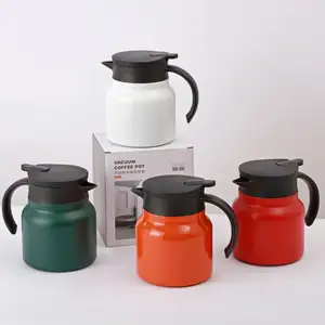 Toptan Premium 28oz 800ML çift duvar vakum yalıtımlı paslanmaz çelik çay demlik kapak ile kedi çay kahve su ısıtıcısı üzerine dökün