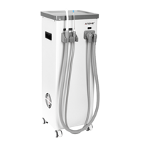 Sistema de Succión Dental Portátil Doble con Drenaje Automático, Filtro de Separación de Agua y Aire, Sistema de Vacío Dental Móvil para Clínicas Dentales